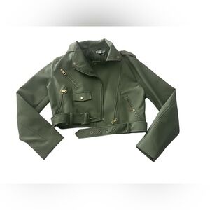 Faux leather jacket (Mint)